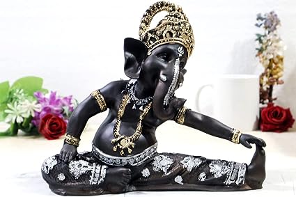 Yoga Ganesha Table Decor Polyresin Showpiece