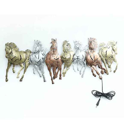 Multicolor seven running horses LED wall art - ItStyle Store