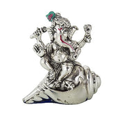 Sankh Ganesha Table Decor Polyresin Showpiece