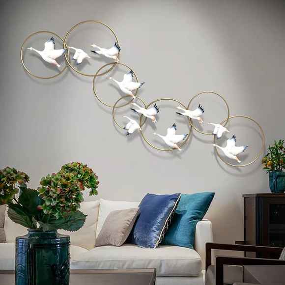 White Birds Flying Metal Wall Art - ItStyle Store
