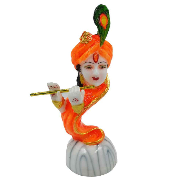 Hang Krishna with Basuri Tabel Decor Polyresin Showpiece