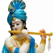 Krishna with Basuri Tabel Decor Polyresin Showpiece