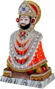 Multicolor  Khatu Shyam Baba Idol with Mor Pankh for Home Temple Pooja Idol