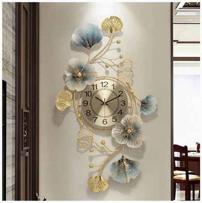 Stems With Leaf Metal Wall Clock - ItStyle Store