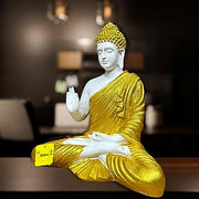 Lord Gautam Buddha Samadhi Statue for Home Decor Showpiece Polyresin