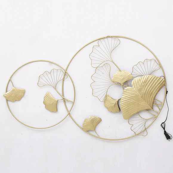 Golden Zingo Leaf Wall Art