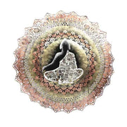 Multicolour Metal Meditating Buddha LED Wall Art