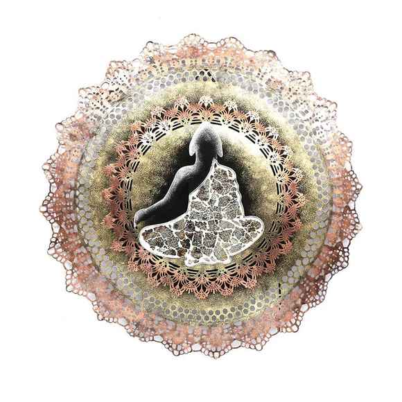 Multicolour Metal Meditating Buddha LED Wall Art