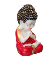 Red Happy Monk Table Decor Polyresin Showpiece - ItStyle Store
