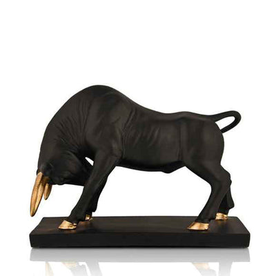 Black Bull Table Decor Polyresin Showpiece