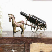 Multicolour Metal Horse Bottle Stand Figurine - ItStyle Store