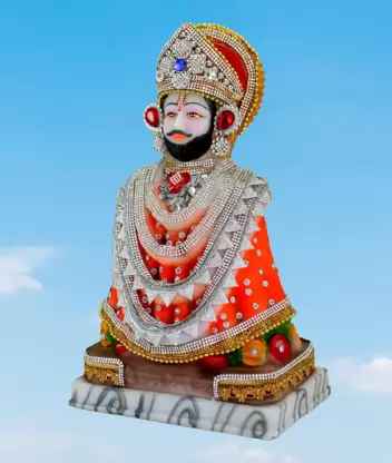 Multicolor  Khatu Shyam Baba Idol with Mor Pankh for Home Temple Pooja Idol