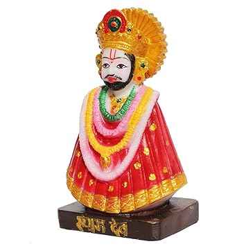 Polyresin Khatu Shyam Baba Idol for Home Temple Pooja Idol Decorative Showpiece