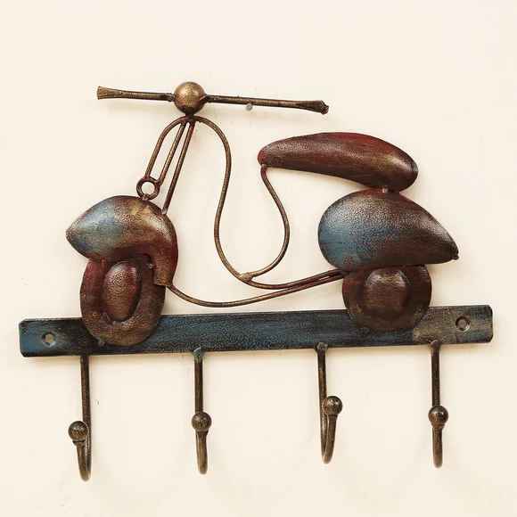 Multicolor Scooter Metal Wall Hook - ItStyle Store