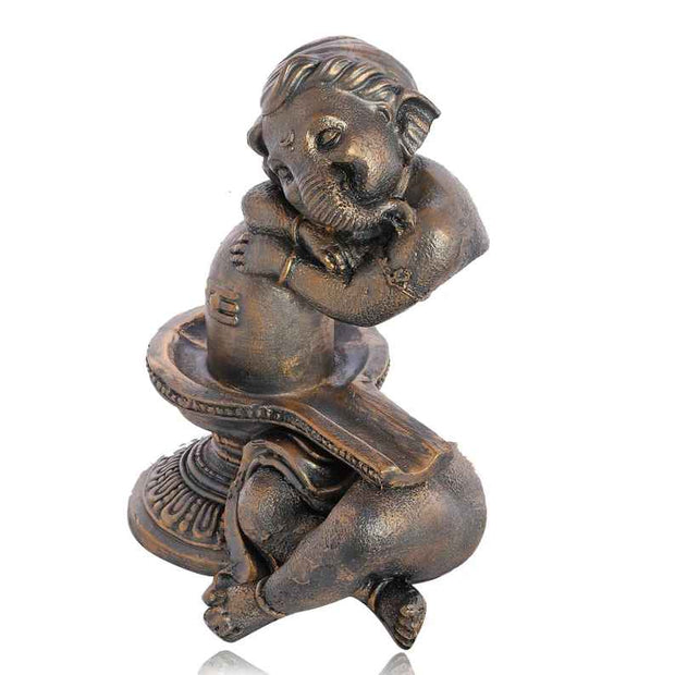 Shivling Ganesha Table Decor Polyresin Showpiece