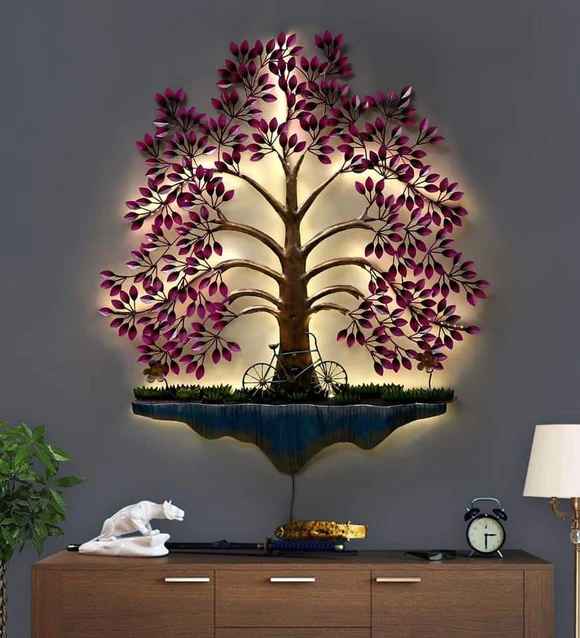 Pink Tree Metal Wall Art - ItStyle Store
