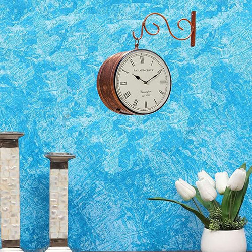 Metal Antique Railway Wall Clock